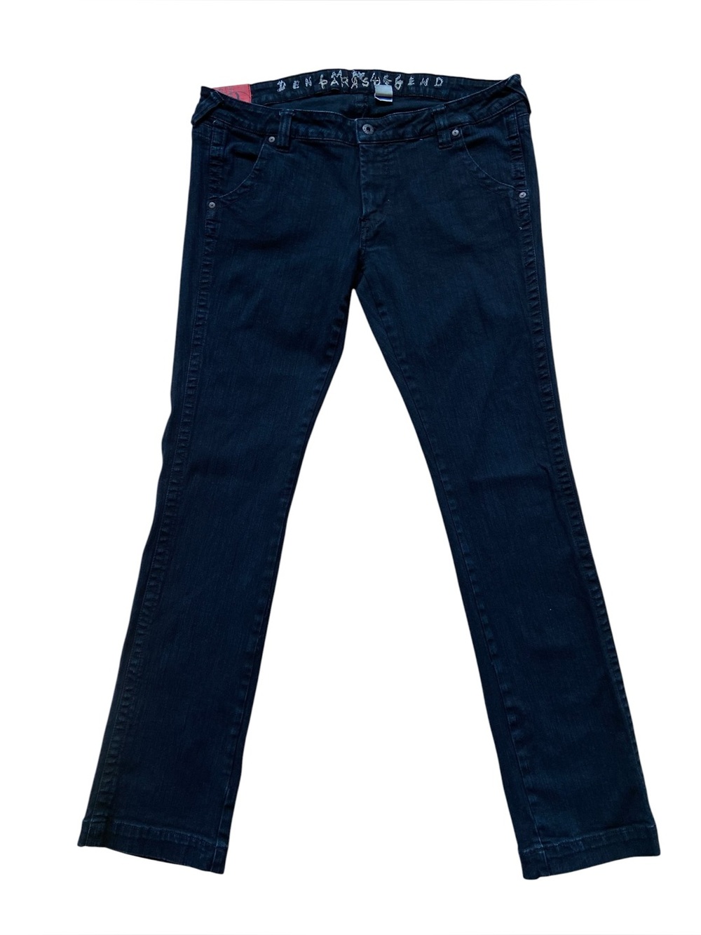 Parasuco 8014NQ Jeans Women Size 33 Black Stretch Skinny Y2K Denim Low Rise